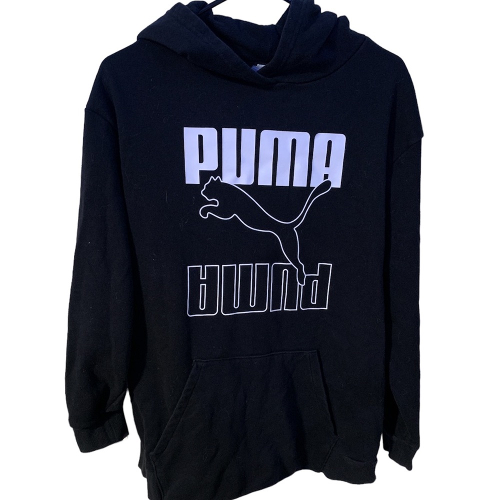 Puma hoodie, hoodie color black size large